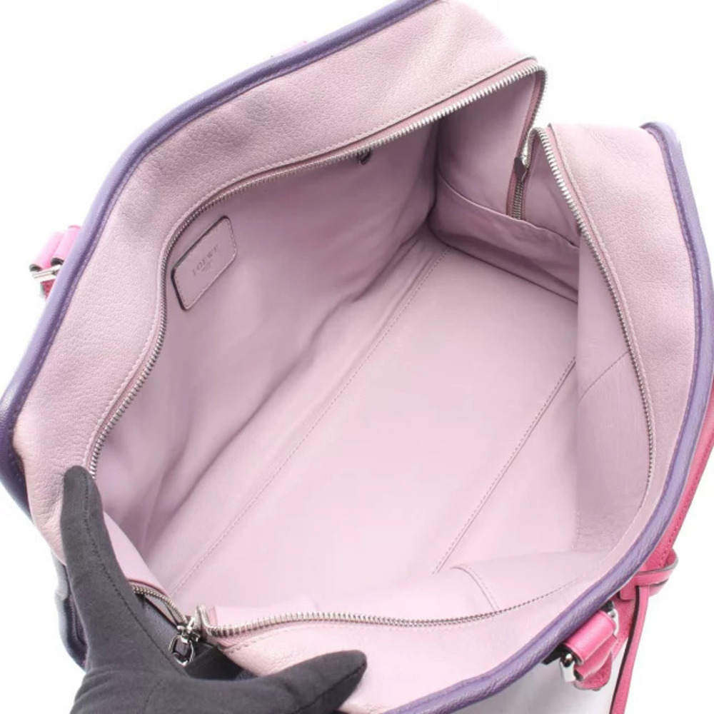 Loewe Amazona Top Handle Bag Leather Pink Purple - Picture 3 of 5